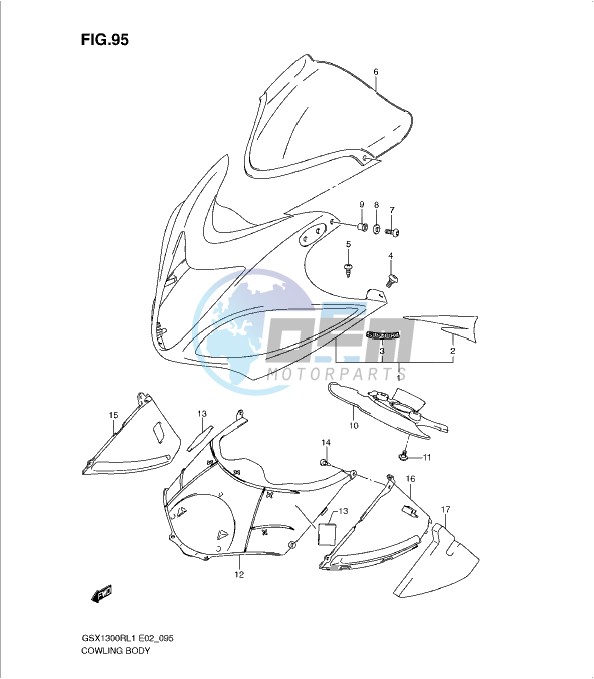 COWLING BODY (GSX1300RL1 E51)