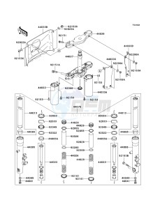 VN 1600A A[VULCAN 1600 CLASSIC] (A1-A3) [VULCAN 1600 CLASSIC] drawing FRONT FORK--  - JKBVNKA1 5A015115- -