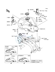 Z750R ABS ZR750PCF UF (UK FA) XX (EU ME A(FRICA) drawing Fuel Tank