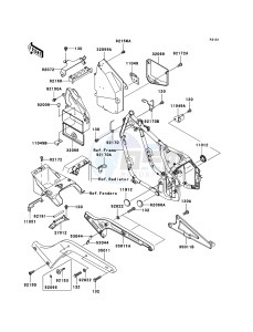 VN800 CLASSIC VN800-B10P GB XX (EU ME A(FRICA) drawing Frame Fittings