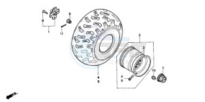 TRX200D FOURTRAX 200 drawing REAR WHEEL