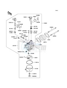 MULE_610_4X4 KAF400AEF EU drawing Carburetor