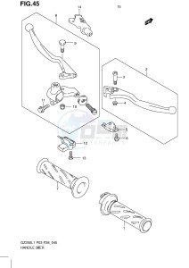 GZ250 (P3) drawing HANDLE LEVER