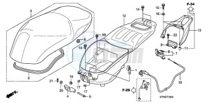 SH300A9 ED / ABS TBX drawing SEAT/LUGGAGE BOX