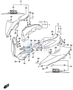 GSX-R1000 ARZ drawing AIR INTAKE PIPE (GSX-R1000AL8 E21)