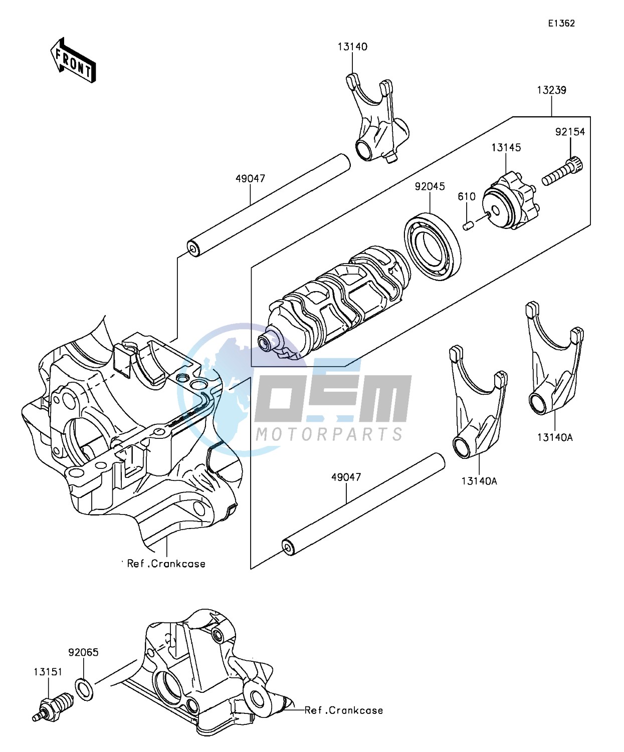 Gear Change Drum/Shift Fork(s)