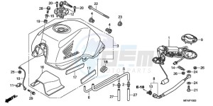 CBF1000T9 Ireland - (EK) drawing FUEL TANK/FUEL PUMP