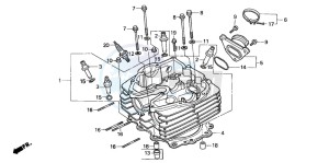 NX650 500 DOMINATOR drawing CYLINDER HEAD