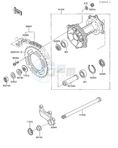 KX 250 G [KX250] (G1-G3) [KX250] drawing REAR HUB