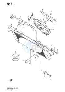 GSR750 ABS EU drawing RADIATOR