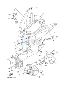 YFM250R RAPTOR 250 (33B7) drawing REAR FENDER