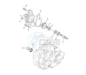 YZ F 450 drawing WATER PUMP