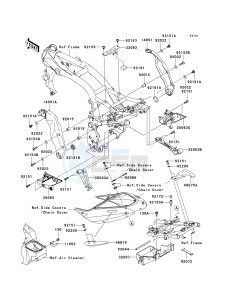 ZR 750 K [Z750S] (K1) K1 drawing FRAME FITTINGS