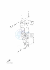 XTZ690-U TENERE 700 (BW32) drawing REAR SUSPENSION