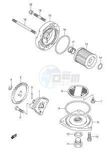 DR-Z125 (E3-E28) drawing OIL PUMP