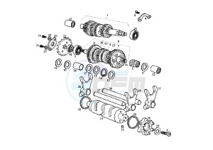 SENDA R X-RACE - 50 cc drawing GEAR BOX