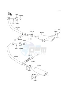 EN 500 C [VULCAN 500 LTD] (C6F-C9F) C6F drawing MUFFLER-- S- -