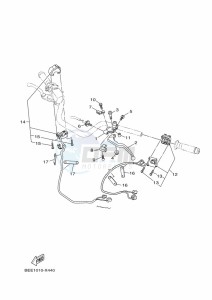 XSR700 MTM690D (BJX2) drawing HANDLE SWITCH & LEVER