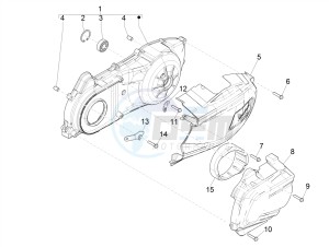 GTV 300 HPE SEI GIORNI IE E4 ABS (NAFTA) drawing Crankcase cover - Crankcase cooling