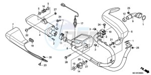 NSA700A9 KO / MME drawing EXHAUST MUFFLER