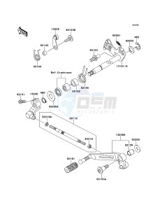 Z1000_ABS ZR1000EBF FR XX (EU ME A(FRICA) drawing Gear Change Mechanism