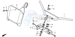 CR125R drawing HANDLE PIPE/TOP BRIDGE (CR125R2,3)