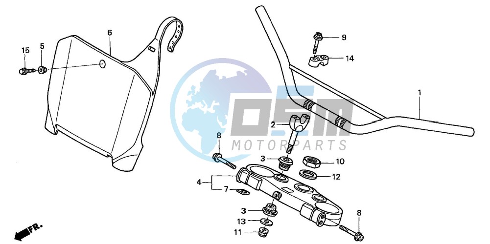 HANDLE PIPE/TOP BRIDGE (CR125R2,3)