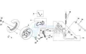 JET SPORT X R 25KMH 50 drawing REAR WHEEL / CENTRAL STAND