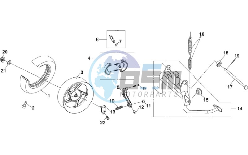 REAR WHEEL / CENTRAL STAND