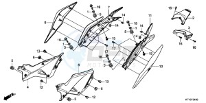 CBR125RTC drawing SIDE COVER