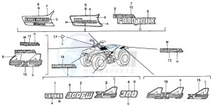 TRX300 FOURTRAX 300 drawing MARK/EMBLEM