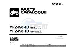 YFZ450R YFZ450RD (18PS 18PP) drawing .1-Front-Page