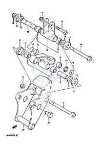 GSX550E (E1) drawing CUSHION LEVER