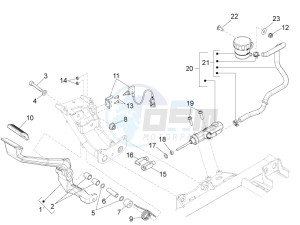 California 1400 Touring SE ABS 1380 USA CND drawing Pomp van de achterrem