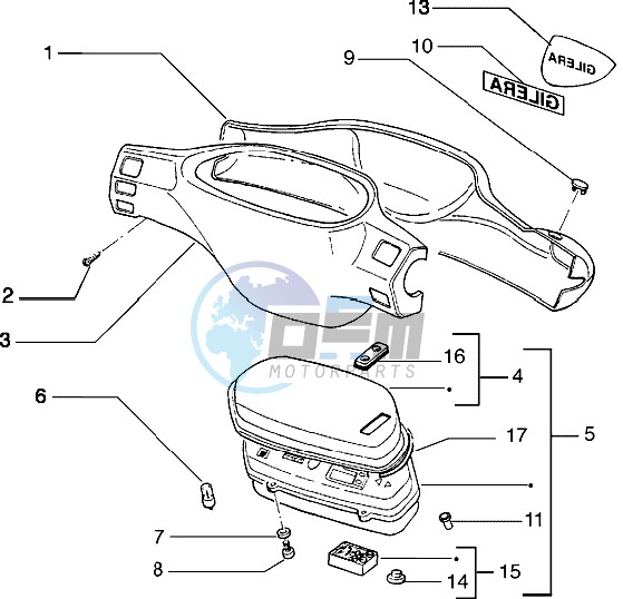 Speedometers Kms. - handlebar cover