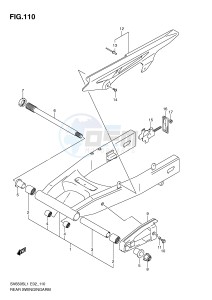 SV650S (E2) drawing REAR SWINGING ARM (SV650SL1 E2)