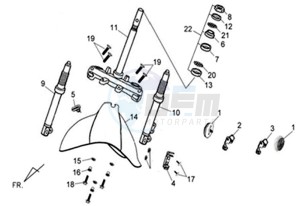 ALLO 50 45KMH drawing FRONT FORK / STEERING HEAD BEARING