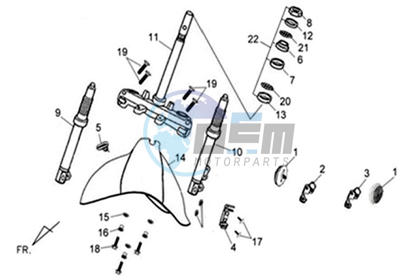 FRONT FORK / STEERING HEAD BEARING