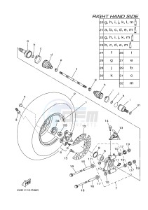 YFM700FWAD YFM70GPXH GRIZZLY 700 EPS (B1A1) drawing REAR WHEEL 2