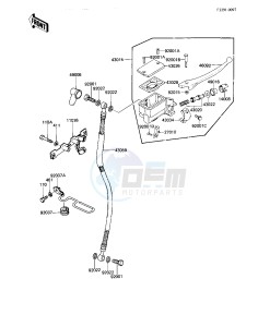 KZ 550 M [LTD SHAFT] (M1) [LTD SHAFT] drawing FRONT MASTER CYLINDER