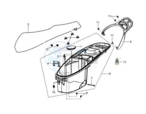 HD 125 drawing BUDDYSEAT - HELMET BOX - CARRIER