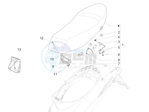 Liberty 150 4t 3v ie lem drawing Saddle seats - Tool roll