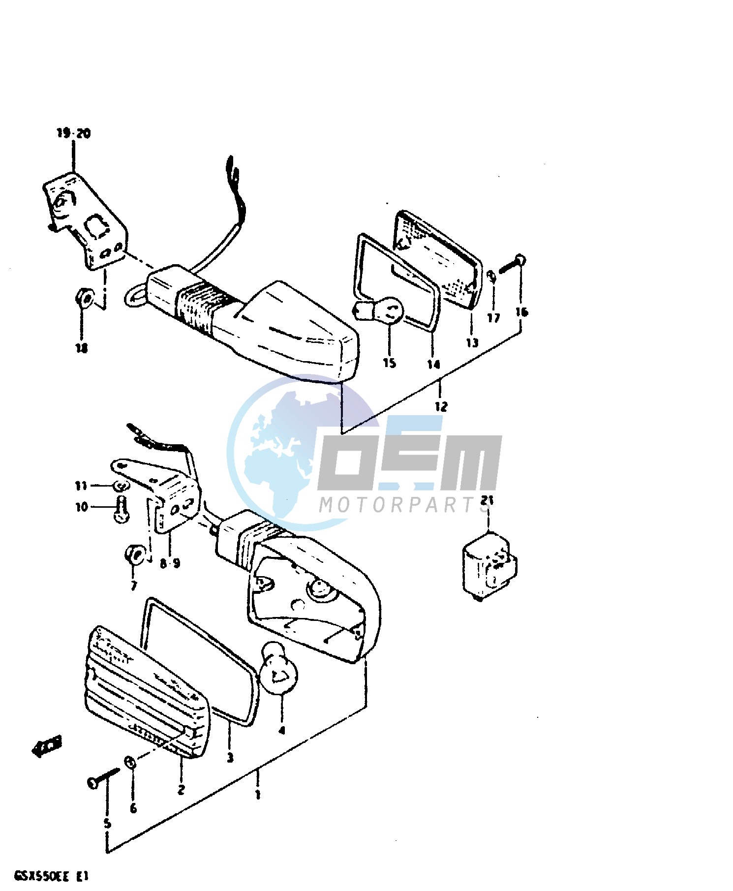 TURN SIGNAL LAMP (E2, E17)