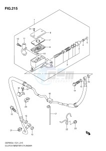 GSF650 (E21) Bandit drawing CLUTCH MASTER CYLINDER (GSF650AL1 E21)