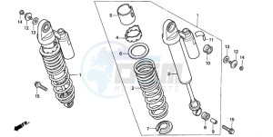 CB750F2 SEVEN FIFTY drawing REAR CUSHION (CB750F2)