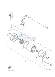 MT09 MT-09 900 MT-09 (B872) drawing STARTING MOTOR