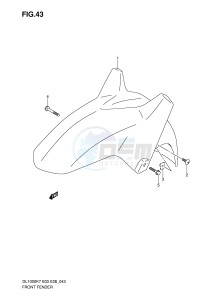 DL1000 (E3-E28) V-Strom drawing FRONT FENDER