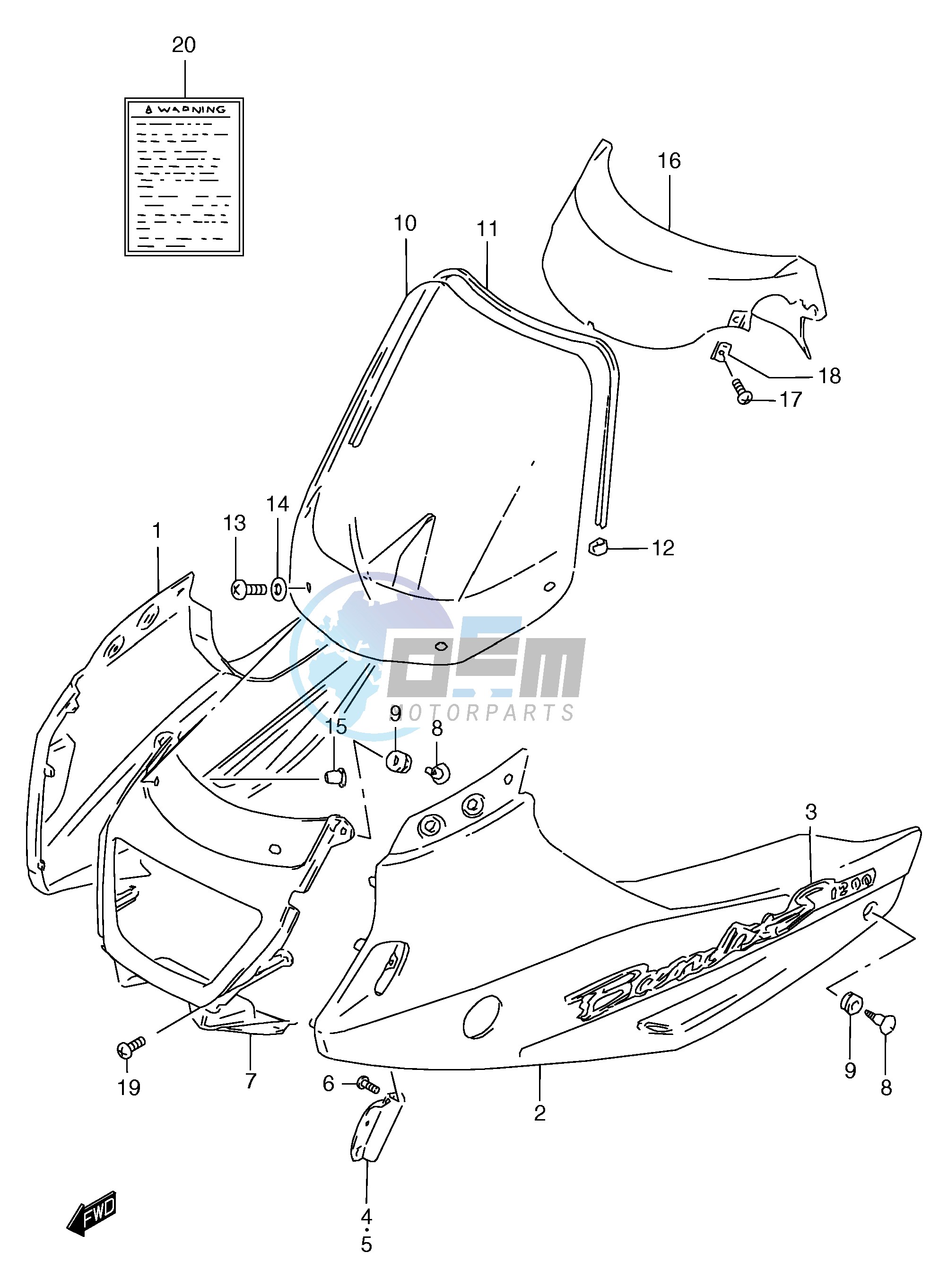 COWLING BODY (GSF1200SW SAW)