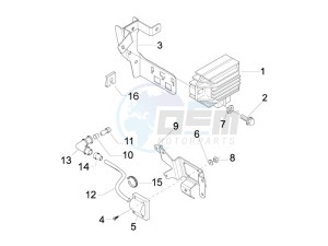 LX 125 4T ie E3 Touring drawing Voltage Regulators -ECU - H.T. Coil