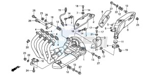 CB600FA CB600FA drawing EXHAUST MUFFLER